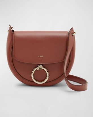 Arlene Leather Saddle Crossbody Bag