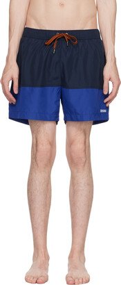 Navy Drawstring Swim Shorts-AA