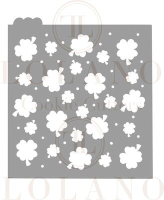 Clover Pattern Cookie Stencil Set Of 2