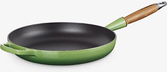 Bamboo Green Signature Wooden-handle Cast-iron Frying pan 28cm