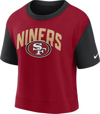 Women's Fashion (NFL San Francisco 49ers) High-Hip T-Shirt in Black