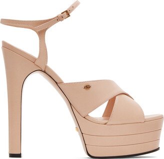 Pink Platform Heeled Sandals