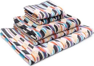 Brody geometric-print towels (set of 5)