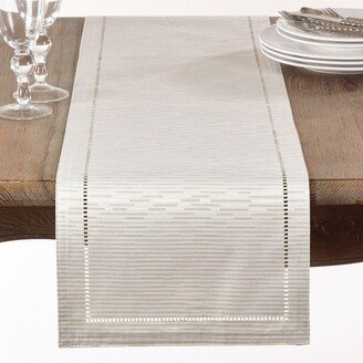 Saro Lifestyle Table Runner with Hemstitched Design