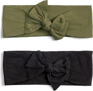 Cotton Adjustable Headband 2pc - Moss