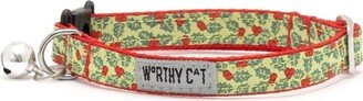 The Worthy Dog Holly Breakaway Adjustable Cat Collar - Green - One Size