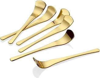 Gold Titanium 6 Tea Spoon, Coffee Spoons, Dessert Spoon. Stirring Spoons. Tea Spoon For & Cups