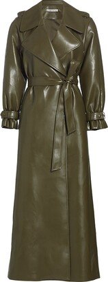 Jarrett Belted Vegan Leather Trench Coat