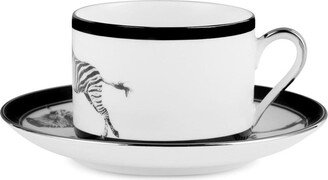 Zebra-Print Porcelain Tea Set-AA