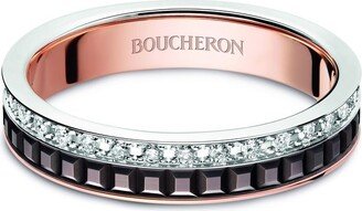 18kt rose and white gold Quatre Classic diamond band ring