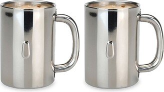 Straight 2-Piece Stainless Steel Coffee Mug Set