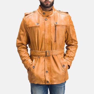 Hunter Tan Brown Fur Leather Jacket