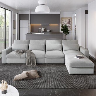 NINEDIN Oversized Modular Sectional Sofa, L-Shaped Corner Sofa & Couch