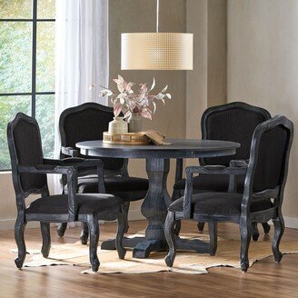 Ardyce Upholstered 5 Piece Circular Dining Set