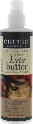 Lyte Ultra-Sheer Body Butter - Vanilla Bean and Sugar by Cuccio Naturale for Unisex - 8 oz Body Lotion