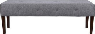 Lauren Modern Upholstered Button Tufted Bench with Nailhead Trim