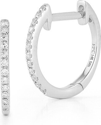 Diamond Huggie Hoop Earrings