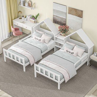 SUNMORYINC Double Twin Size Platform Bed