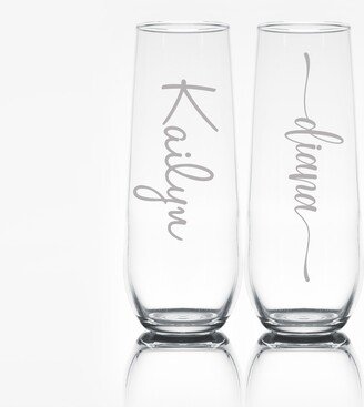 Personalized Champagne Flute,, Custom Engraved Flutes, Glasses, Wedding Flutes