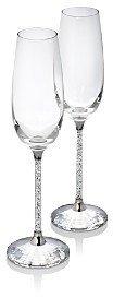 Crystalline Champagne Flutes, Set of 2