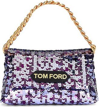 Sequins Label Mini Chain Bag in Purple