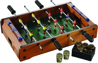 Game Night Shot Glass Drinking Foosball Table Game, Green