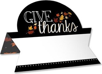 Big Dot of Happiness Give Thanks - Thanksgiving Party Tent Buffet Card - Table Setting Name Place Cards - Set of 24