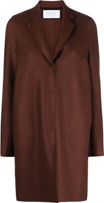 Cocoon single-breasted wool coat-AA