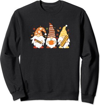 Funny Teacher Thanksgiving Fall Thanksgiving Teacher Gnome Teaching for Men Women Sweatshirt