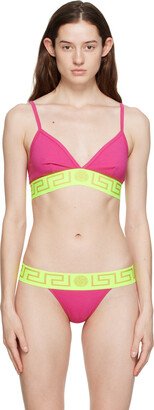 Pink & Green Greca Border Bra-AA