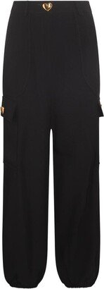 Heart-Shaped Button Cargo Trousers