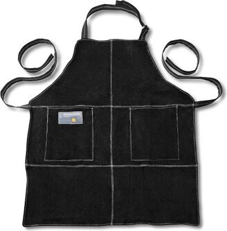 Black Leather Grill Apron One Size