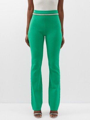 Rabanne Crystal-embellished Knitted Trousers