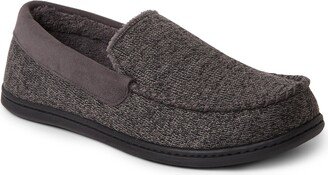 EZ Feet Men's Mixed Material Moccasin Slipper