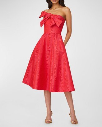 Odyssey Strapless Bow-Front Midi Dress