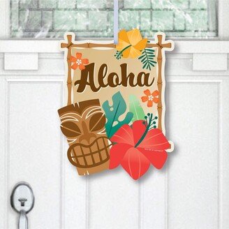 Big Dot Of Happiness Tropical Luau - Hanging Hawaiian Beach Party Outdoor Front Door Decor 1 Pc Sign