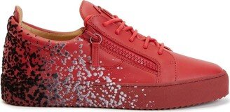 Paint-Splatter Low-Top Sneakers