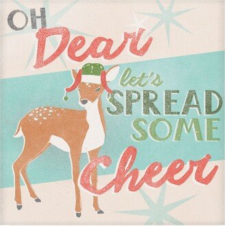 June Erica Vess Deer Retro Christmas I Canvas Art - 20