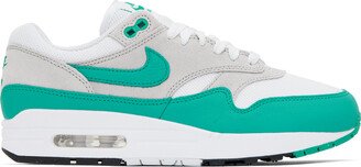 White & Green Air Max 1 Sneakers