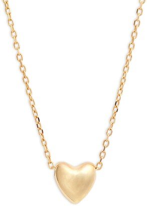 14K Gold Heart Pendant Necklace