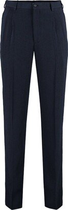 Striped Pleated Trousers