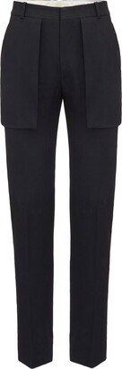 Exposed Pockets Tailored Trousers