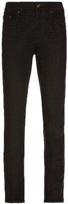 Skinny 5 Pockets Medium Waist Cropped Jean in Black