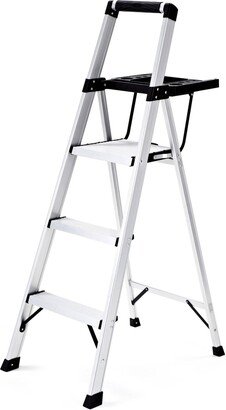 Austiom Leading LLC 3-step Light Aluminum Step Stool W/ Large Project Tray