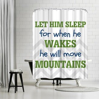 71 x 74 Shower Curtain, He Will Move Mountains by Samantha Ranlet