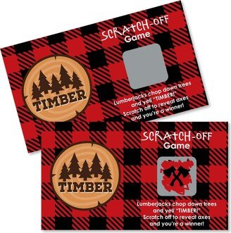 Big Dot Of Happiness Lumberjack - Channel the Flannel - Buffalo Plaid Game Scratch Off Cards - 22 Ct