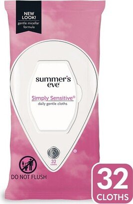 Summer's Eve Sensitive Cloth Wipes - 32ct