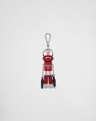 Saffiano Leather Robot Keychain Trick-AC