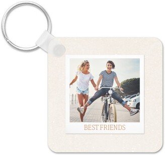 Key Chains: Still Moments Key Ring, Square, White