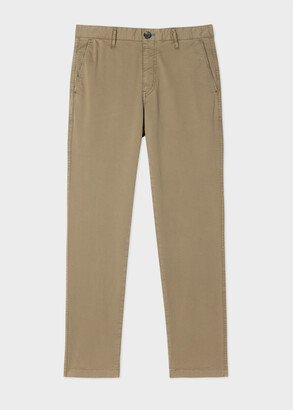 Slim-Fit Tan Stretch-Cotton Chinos